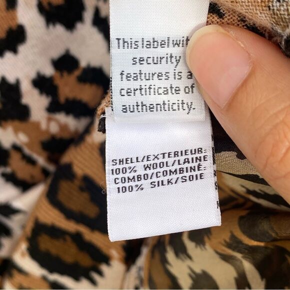 Diane Von Furstenberg Cheetah Animal Print Wool and Silk Long Sleeve Top sz P - Picture 4 of 9
